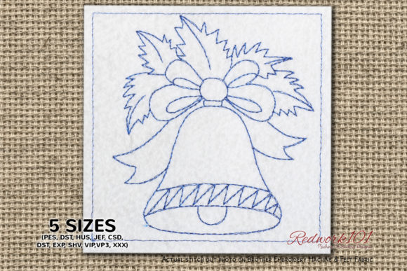 Big Christmas Bell Lineart Review for Seasonal Embroidery
