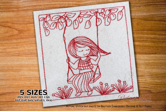 Review of Lovely Girl Shakes on a Swing Embroidery Design